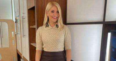 Holly Willoughby stuns fans in leather skirt on This Morning – copy her look here from £15 - www.ok.co.uk