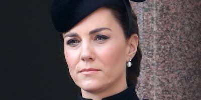 Kate Middleton Wore a Black Custom Alexander McQueen Coat at the Remembrance Day Service in London - www.elle.com - Britain - London