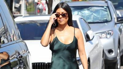 Kourtney Kardashian, 41, Squeezes Into Plunging Green Jumpsuit For Sexy ‘KUWTK’ Shoot – Pics - hollywoodlife.com
