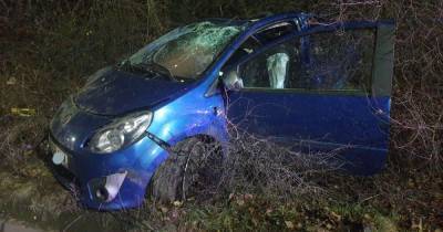 Driver taken to hospital and dog dies after crash where car leaves the road and crashes into several trees in Salford - www.manchestereveningnews.co.uk - Manchester