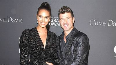 April Love Geary Gives Birth: Robin Thicke Fiancee Welcome 3rd Child Together - hollywoodlife.com