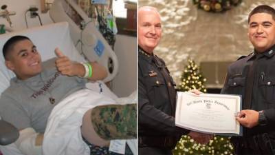Marine vet whose legs were blown off in Iraq now is only 2nd double amputee police officer in US - www.foxnews.com - USA - Texas - Iraq
