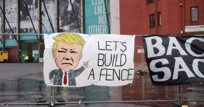 Celtic fans mock up Peter Lawwell as Donald Trump with cutting 'build a fence' banner - www.dailyrecord.co.uk - USA
