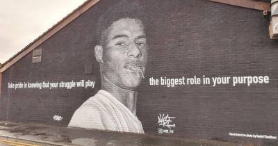 Mural honouring Marcus Rashford has been vandalised with offensive graffiti - www.manchestereveningnews.co.uk - Manchester