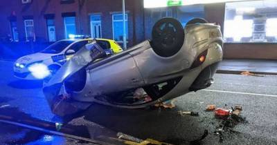Car overturns following early morning crash in Gorton - www.manchestereveningnews.co.uk