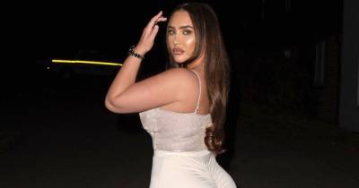 Lauren Goodger confidently flaunts pert bottom in tight white trousers during night out - www.ok.co.uk - Turkey