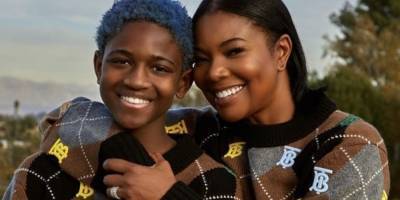 Gabrielle Union and Daughter Zaya Twinned in Chic Burberry Sweaters - www.marieclaire.com