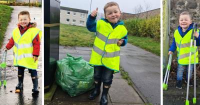 Four-year-old Ayshire boy signs up for litter picking group to keep animals safe - www.dailyrecord.co.uk