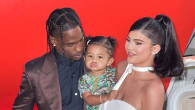 Travis Scott Playfully Shades Kylie Jenner Over Sharing ‘Blurry’ Photos Of Daughter Stormi - hollywoodlife.com