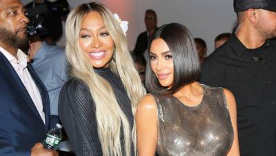 Kim Kardashian Snuggles Up To La La Anthony In Bed For A ‘Sleepover’ — See Pic - hollywoodlife.com