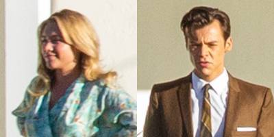 Florence Pugh & Harry Styles Head to Palm Springs For New 'Don't Worry Darling' Scenes - www.justjared.com - Los Angeles - California - city Palm Springs