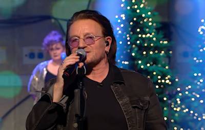 Watch U2’s Bono and The Edge cover ‘Christmas (Baby Please Come Home)’ on Irish TV - www.nme.com - Ireland - Dublin