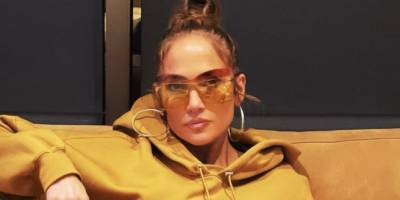 Jennifer Lopez Stuns in a Glossy Gold Tracksuit from ﻿Beyoncé﻿'s Ivy Park Collection - www.harpersbazaar.com
