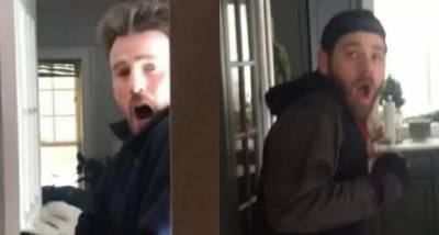 Chris Evans - Scott Evans - VIDEO: Chris Evans SCREAMS after Scott Evans scares him; Captain America star takes the perfect revenge - pinkvilla.com