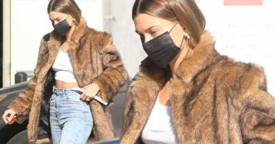 Hailey Bieber wears fur after Kylie Jenner's anti-fur activist ambush - www.msn.com - Los Angeles - Beverly Hills