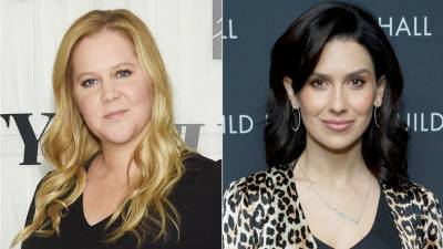Amy Schumer Steals Hilaria Baldwin's Post-Baby Underwear Pic for Her Hilarious Holiday Card - www.etonline.com
