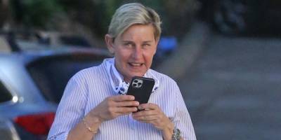 Ellen DeGeneres Wears Her Face Mask Around Her Neck Days After Positive Coronavirus Diagnosis - www.justjared.com - Los Angeles
