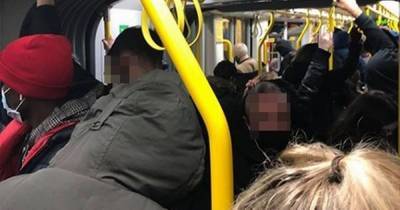 This is how busy it was on a tram on the Bury line last night - www.manchestereveningnews.co.uk - Manchester