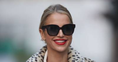 Vogue Williams looks as stylish as ever in leopard print coat and dark shades as she heads home from work - www.ok.co.uk - Ireland