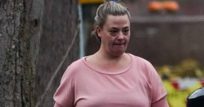 Lisa Armstrong goes make up free while sporting pink tracksuit as she heads on dog walk - www.ok.co.uk - London