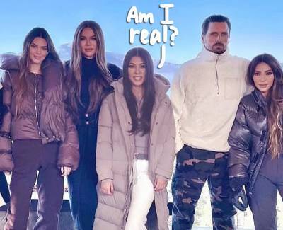 Did Kim Kardashian PHOTOSHOP Kourtney Into Family Holiday Photo?? Fans Are Scratching Their Heads! - perezhilton.com
