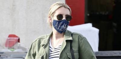 Emma Roberts Dresses Her Baby Bump in Stripes While Out in Los Feliz - www.justjared.com - USA - county Story