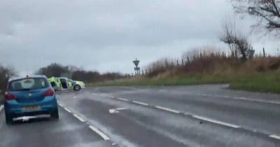 Cops race to three-car crash on busy Scots road - www.dailyrecord.co.uk - Scotland