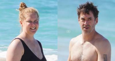 Amy Schumer Rocks Black Bathing Suit at the Beach with Husband Chris Fisher! - www.justjared.com