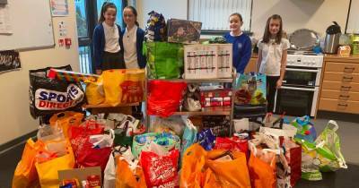 Udston Primary handed over huge festive donation to Hamilton District Foodbank - www.dailyrecord.co.uk
