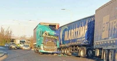 Lorry driver rushed to hospital after horror head on collision on Scots road - www.dailyrecord.co.uk - Scotland
