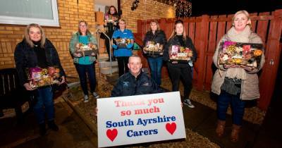 Businessman plays Santa and thanks mum's carers with Festive hampers - www.dailyrecord.co.uk - Santa
