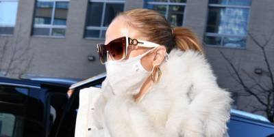 J.Lo Opts for an All-White Winter Look for Rehearsal in New York City - www.harpersbazaar.com - New York