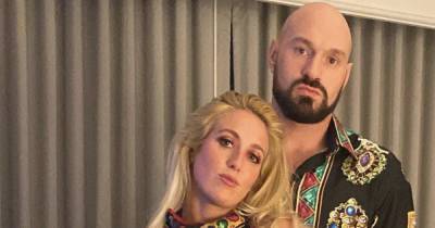 Tyson Fury and wife Paris put on loved-up display as they wear matching £1,000 Versace outfits - www.ok.co.uk - Hague