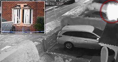 Dramatic CCTV captures the moment gas blast rips through family home as mum and kids sleep - police continue to quiz man held on suspicion of attempted murder - www.manchestereveningnews.co.uk