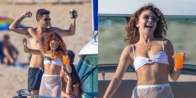Sarah Hyland Parties in a Bikini on a Yacht With Fiance Wells Adams in Mexico - www.justjared.com - Mexico - county Wells - county Lucas - county Adams