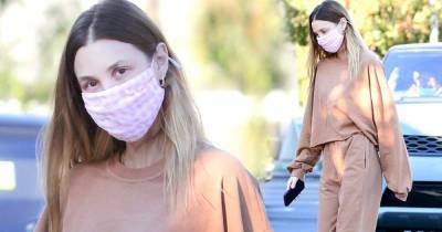 Whitney Port rocks a brown tracksuit while on a coffee run in LA - www.msn.com