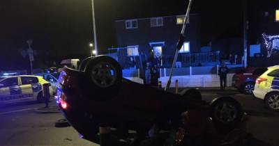 Car overturns and occupants flee the scene following crash in Bolton - www.manchestereveningnews.co.uk - Manchester