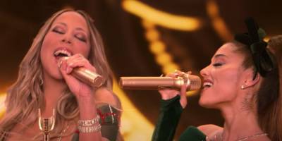 Ariana Grande and Mariah Carey Harmonize Whistle Notes on a New Christmas Song, and Twitter Is Obsessed - www.elle.com - Santa