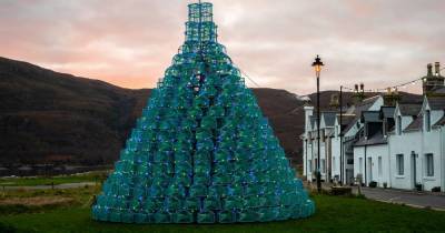 Unique Christmas tree made of lobster pots dazzles Scots after festive light display - www.dailyrecord.co.uk - Scotland - county Highlands