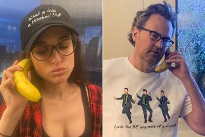 Matthew Perry posts photo of fiancée Molly Hurwitz modeling ‘Friends’ merch - nypost.com - county Rush
