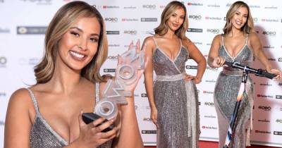 Maya Jama exudes Hollywood glamour in a silver sequined gown - www.msn.com - Britain