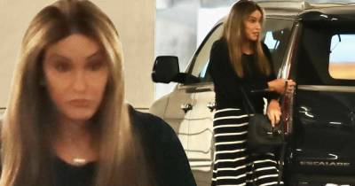 Caitlyn Jenner looks classy in a striped skirt while running errands - www.msn.com