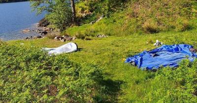Cops shocked as entire campsite left behind by louts at Scots loch - www.dailyrecord.co.uk - Scotland - county Highlands