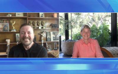 Ricky Gervais Answers Ellen DeGeneres’ ‘Burning Questions’, Reveals His Life Hasn’t Changed Much In Quarantine - etcanada.com