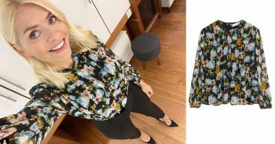 Holly Willoughby wears gorgeous floral blouse on This Morning and it's in the sale for £19.99 - www.ok.co.uk