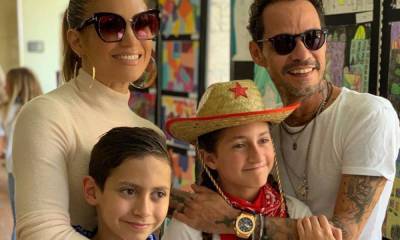 Marc Anthony looks identical to twins Emme and Max in incredible throwback photo - hellomagazine.com