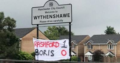 "We just wanted to celebrate what a Wythenshawe man had achieved" - lads behind viral Marcus Rashford banner on why they chose to honour him - www.manchestereveningnews.co.uk - Manchester