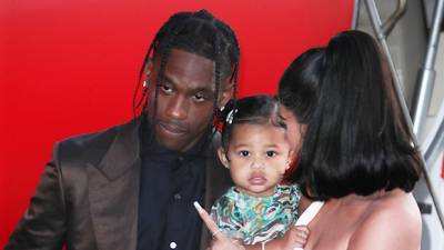 Travis Scott Stormi Webster, 2, Rock Matching Braided Hairstyles In Sweet New Photo - hollywoodlife.com