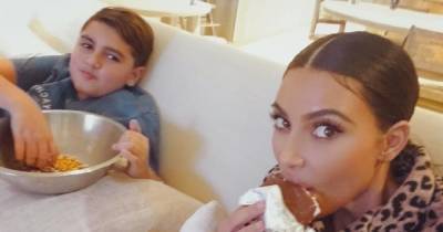 Kim Kardashian Snacks With Nephew Mason Disick Despite Kourtney Kardashian’s Healthy Eating Habits - www.usmagazine.com
