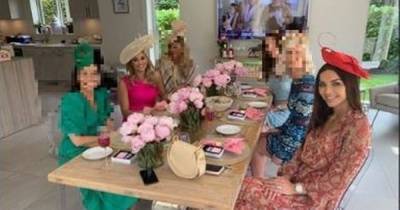 The Real Housewives of Cheshire star pictured on Instagram at Royal Ascot-themed indoor birthday lunch - www.manchestereveningnews.co.uk